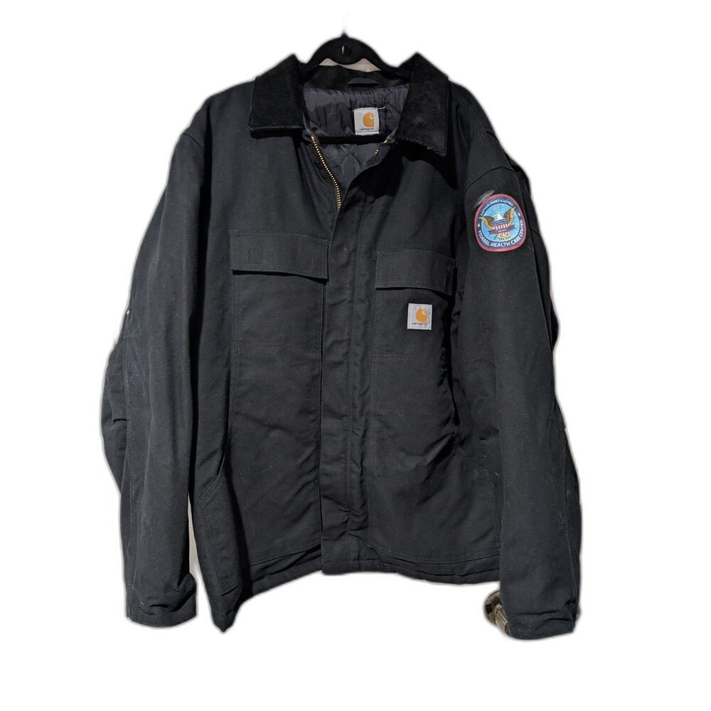 Carhartt Men's Heavy Black Jacket Size 2XL